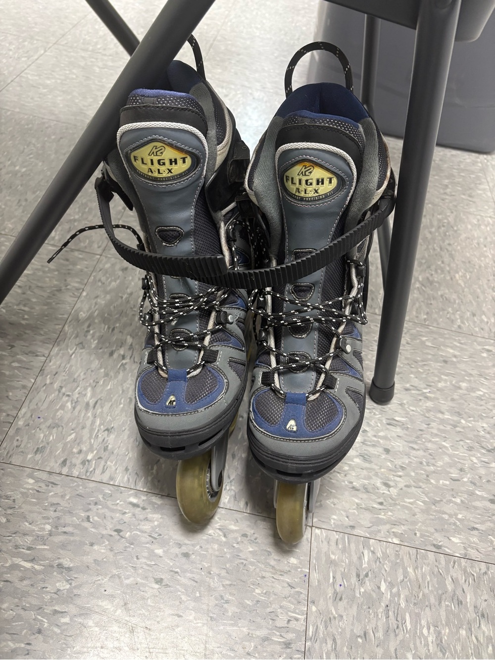 K2 Flight A-L-X Rollerblades - Black & Blue - Like New Condition